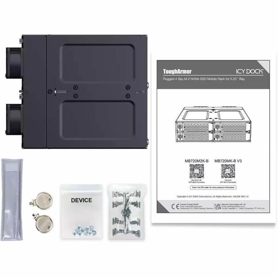 Icy Dock ToughArmor MB873MP B V2 Drive Enclosure for 5.25