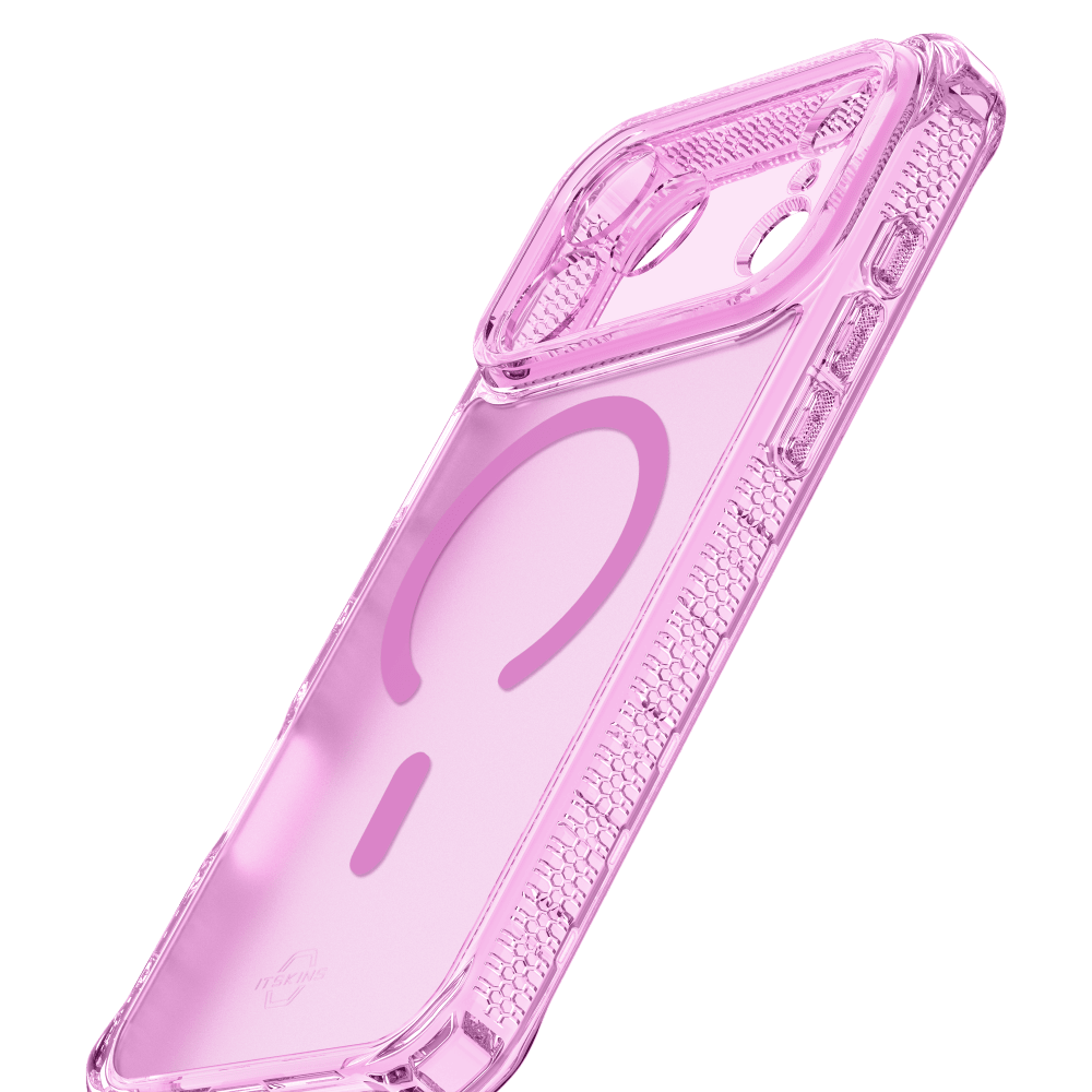 Alt View 4. Itskins - HYBRID R // VAPOR MagSafe Case for Apple iPhone 18 Pro Max / 17 Pro Max - Pink.