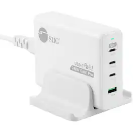 SIIG Inc - SIIG 240W GaN PD 3.1 Charger - 3C1A - Portable USB Type-C Charger - Maximum 240W output totally - USB C1 up to 140W / - White