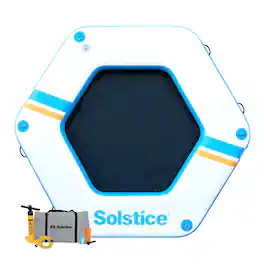 Solstice - Hexagon Inflatable Mesh Dock Platform for Lake Boat Pool Ocean, 8'x6" - Mesh (8'6'' Hexagon)