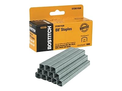 "Bostitch - B8 PowerCrown Chisel Tip Staples, 0.38"" Leg Length, 5000/Box (STCR21153/8) - Silver" price history on PriceWatchPro