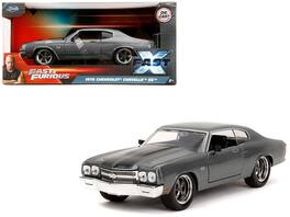 Jada - 1970 Chevrolet Chevelle SS Stripes "Fast & Furious" (2009) Movie "Fast & Furious" Series 1/24 - Gray Metallic With Black