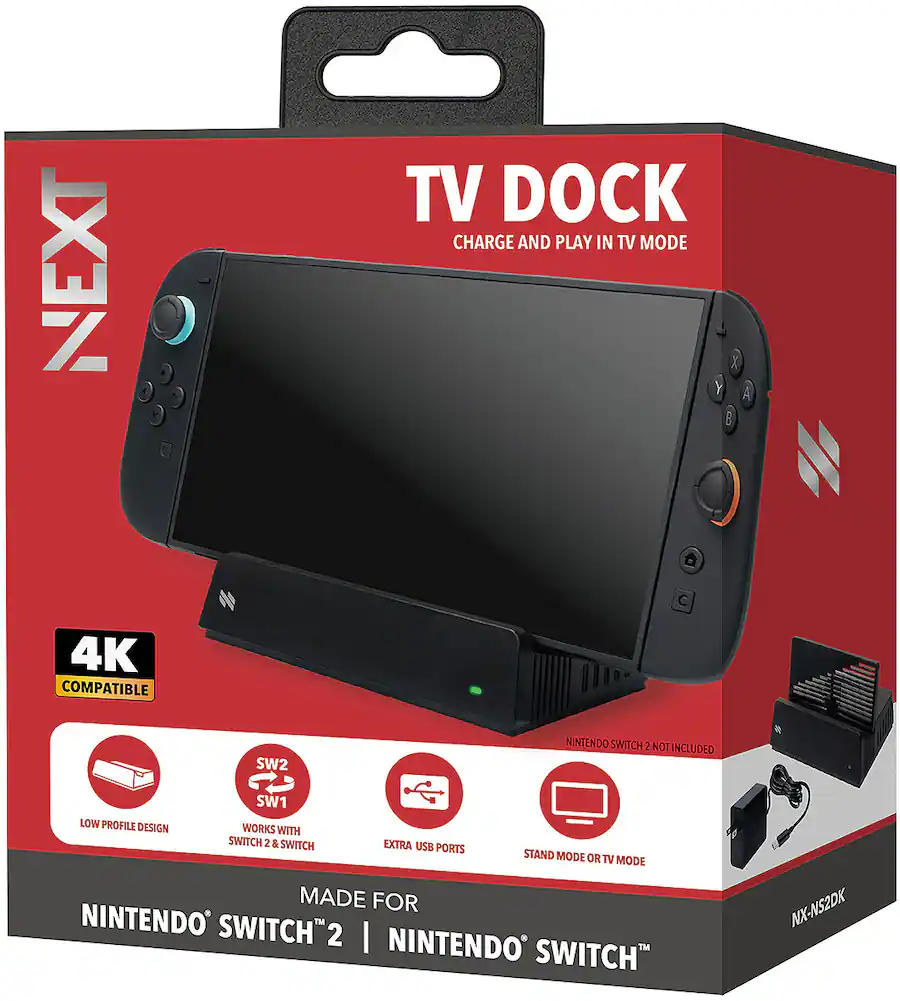 Sw2 Dock NEXT 4K TV Dock Kit for Switch 2, Switch & Switch OLED Black NX-NS2DK ...