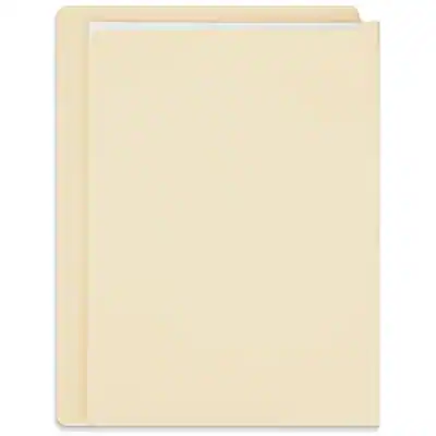 Front. Staples - Staples End Tab File Folder, Straight Cut, Letter Size, Manila, Reinforced Tab, 100/Box (ST62569) - Manila.