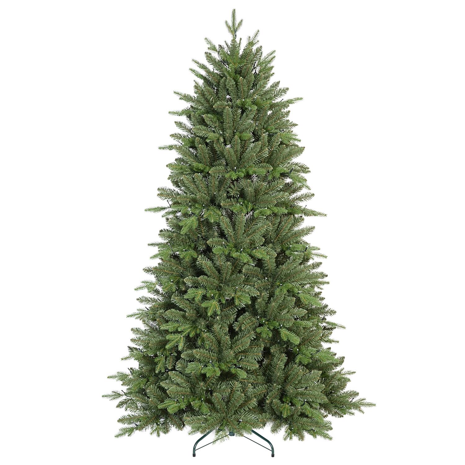 Angle. Dexmalle - Dexmalle-7FT Prelit Christmas Tree with 340 RGB LED Lights,2126 PE/PVC Tips-Green - Green.