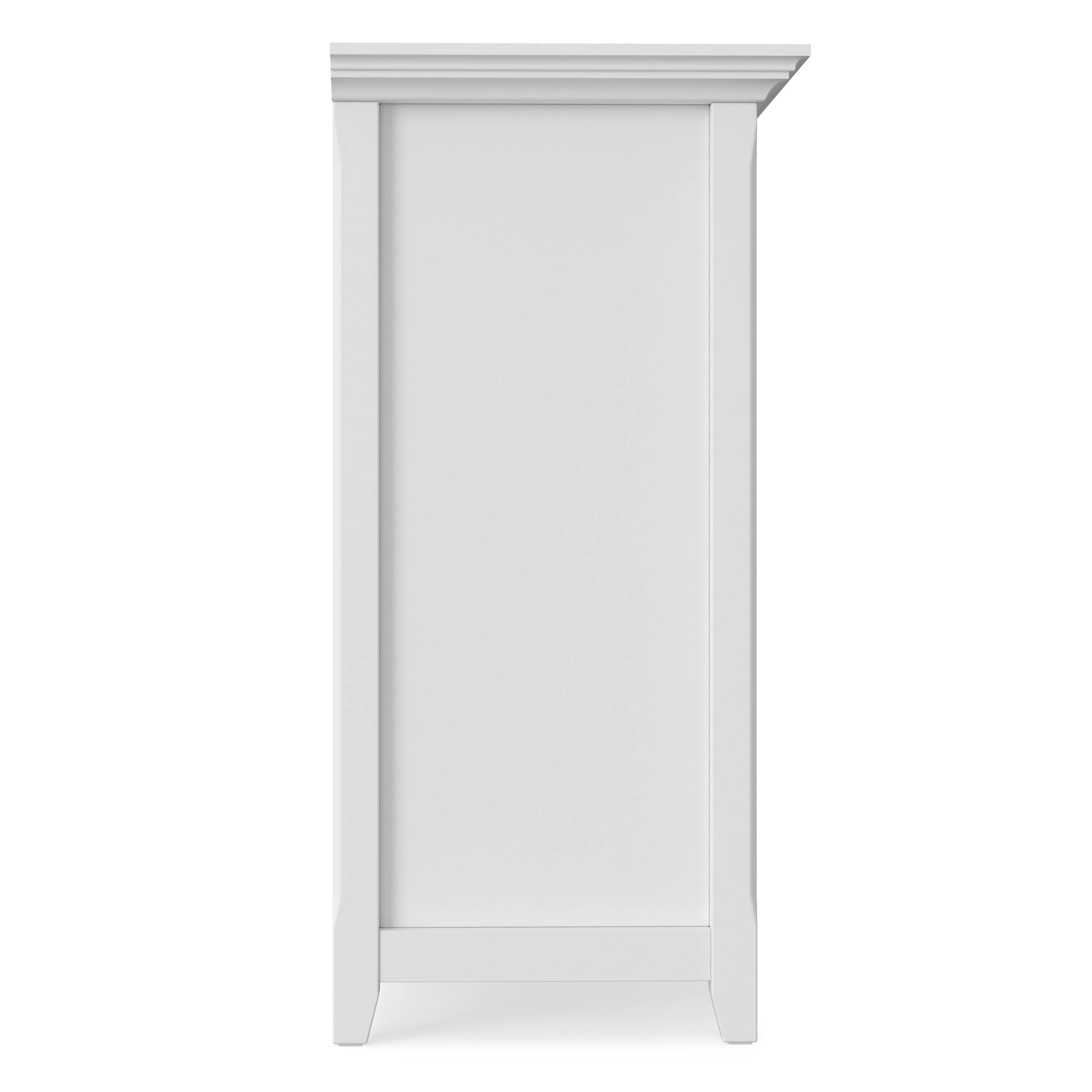 Alt View 2. Simpli Home - Amherst 57 inch Wide Solid Wood Transitional 8 Cube Storage Sofa Table in White - White.