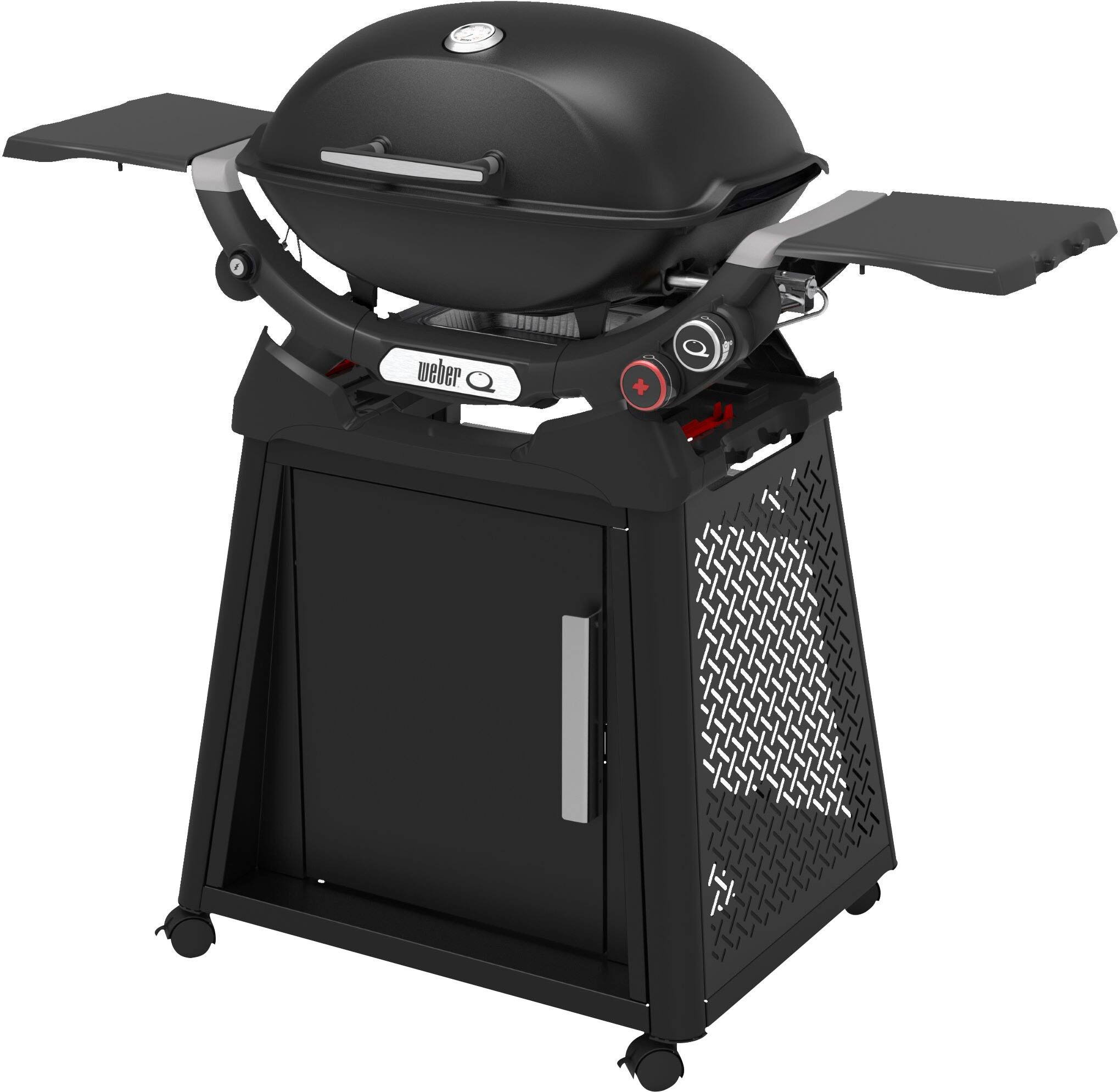 Alt View 14. Weber - Q 2800N+  liquid Propane Gas Grill With Stand - Mindnight Black.
