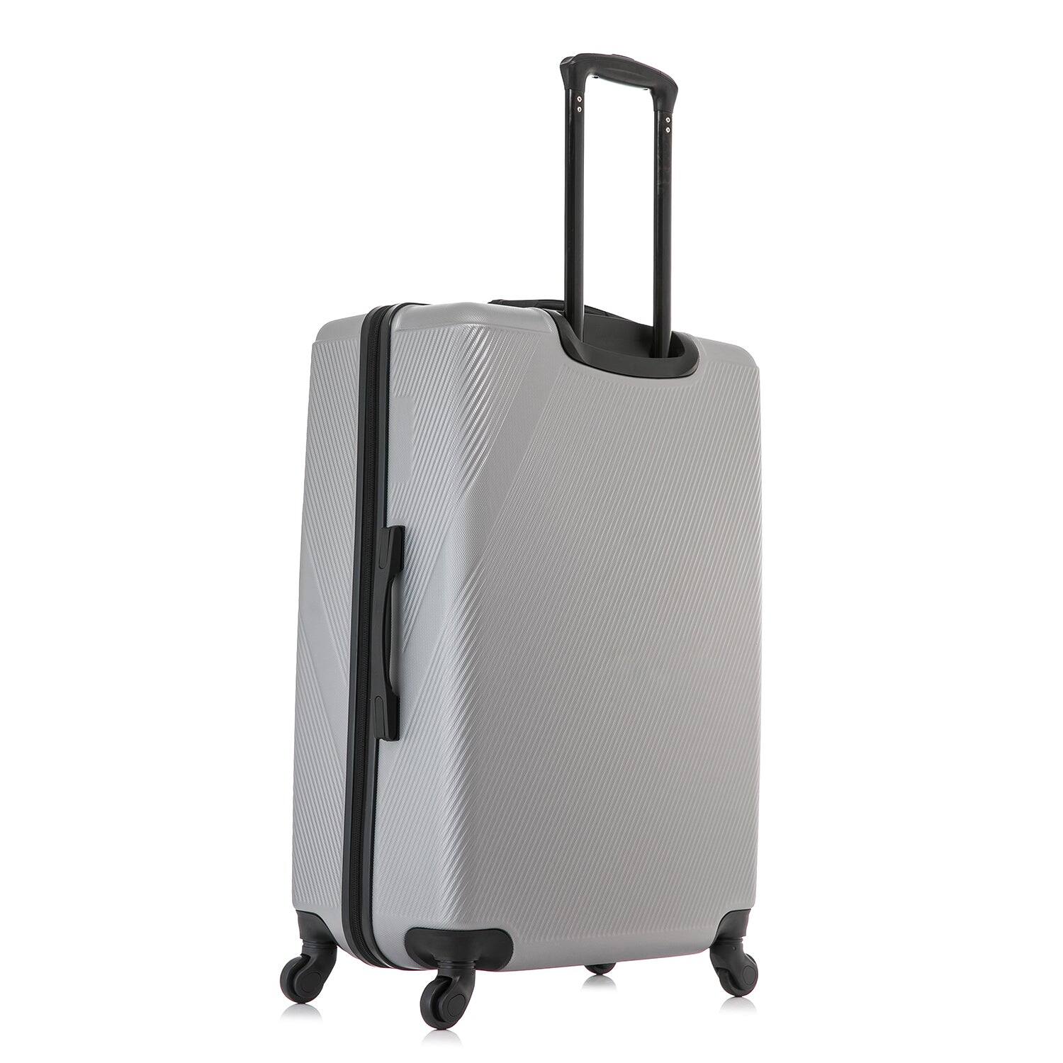 Alt View 1. DUKAP - Discovery Lightweight Hardside Spinner 3 Piece Luggage Set  20"/24"/28" - SILVER.