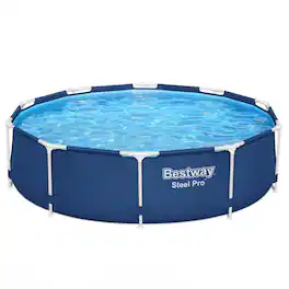 Bestway - Steel Pro 10'x30" Round Above Ground Swimming Pool Set with Filter Pump - Blue