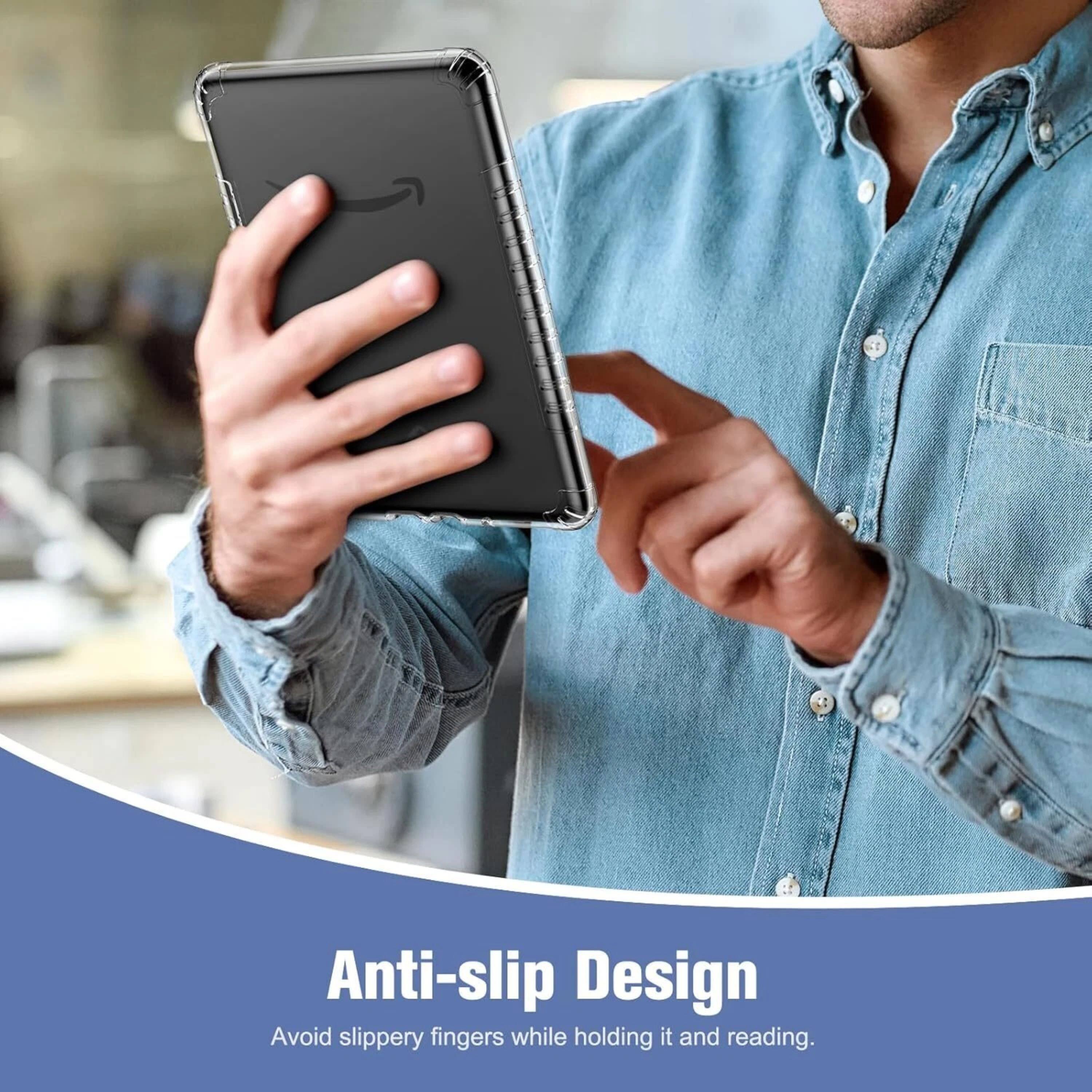 Anti-slip Design  
Avoid slippery fingers while holding it and reading.