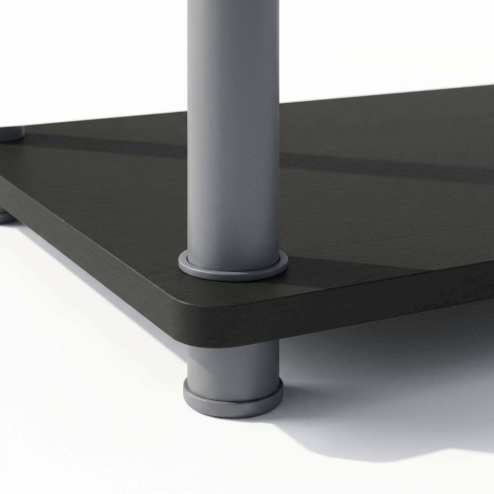 Alt View 2. FurniFact - Wooden bookcase with modern design - Black/Grey.