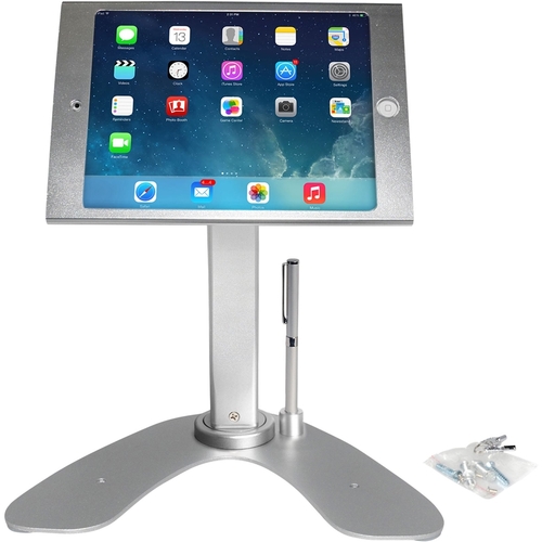 CTA Digital - Antitheft Security Kiosk Stand for iPad mini Gen 1–5 - Silver