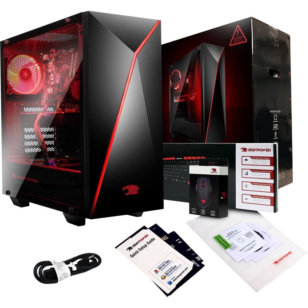 Alt View 13. iBUYPOWER - Gaming Desktop - AMD FX 6300 - 16GB Memory - NVIDIA GeForce GT 730 - 2TB Hard Drive - Black/Red.