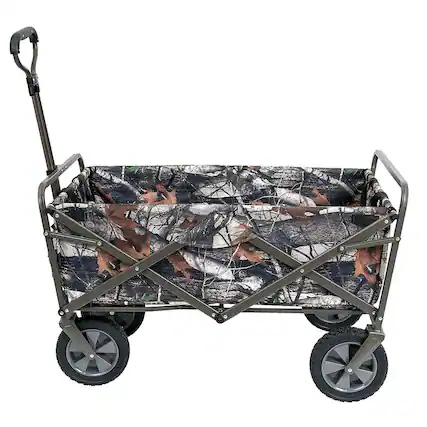 Front. Mac Sports - Mac Sports Collapsible Folding Outdoor Utility Garden Camping Wagon Cart, Camo - Camouflage.