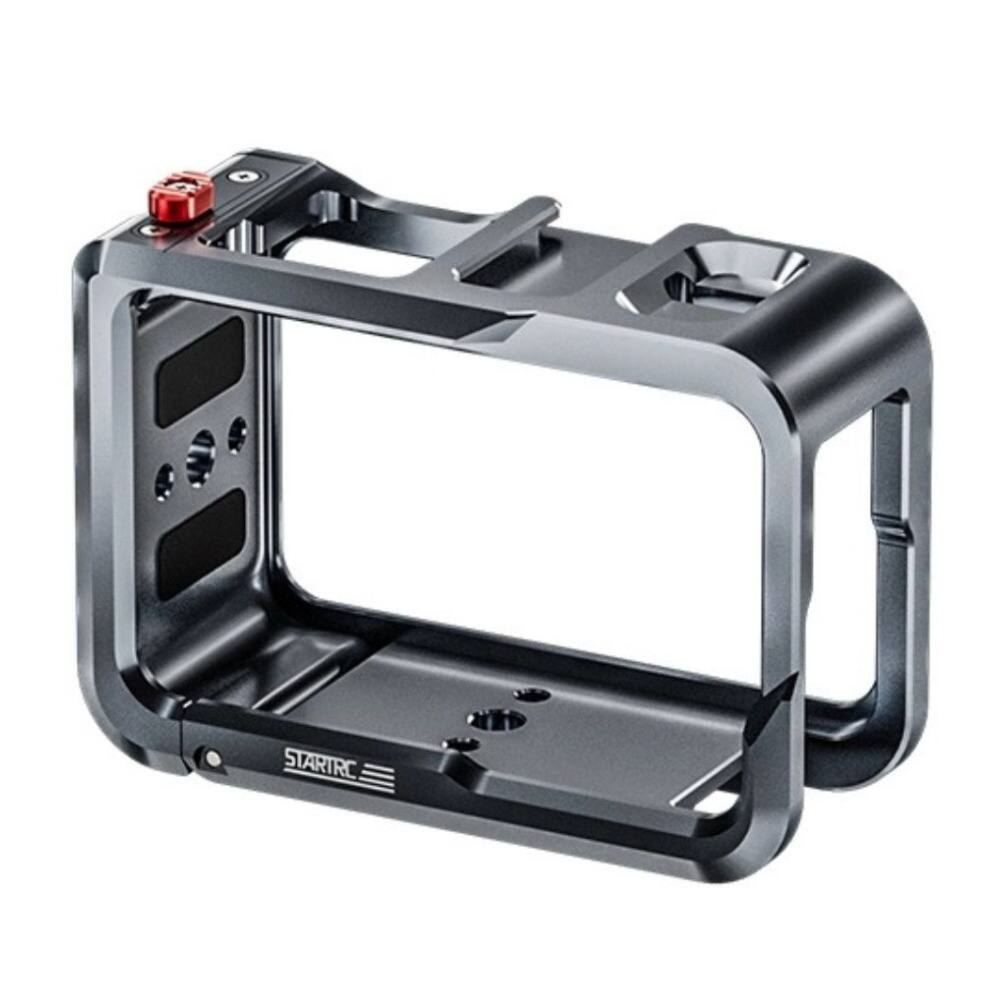 Front. StartRC - STARTRC Metallic Silver Metal Camera Cage for DJI Osmo Action 5 Pro Camera.