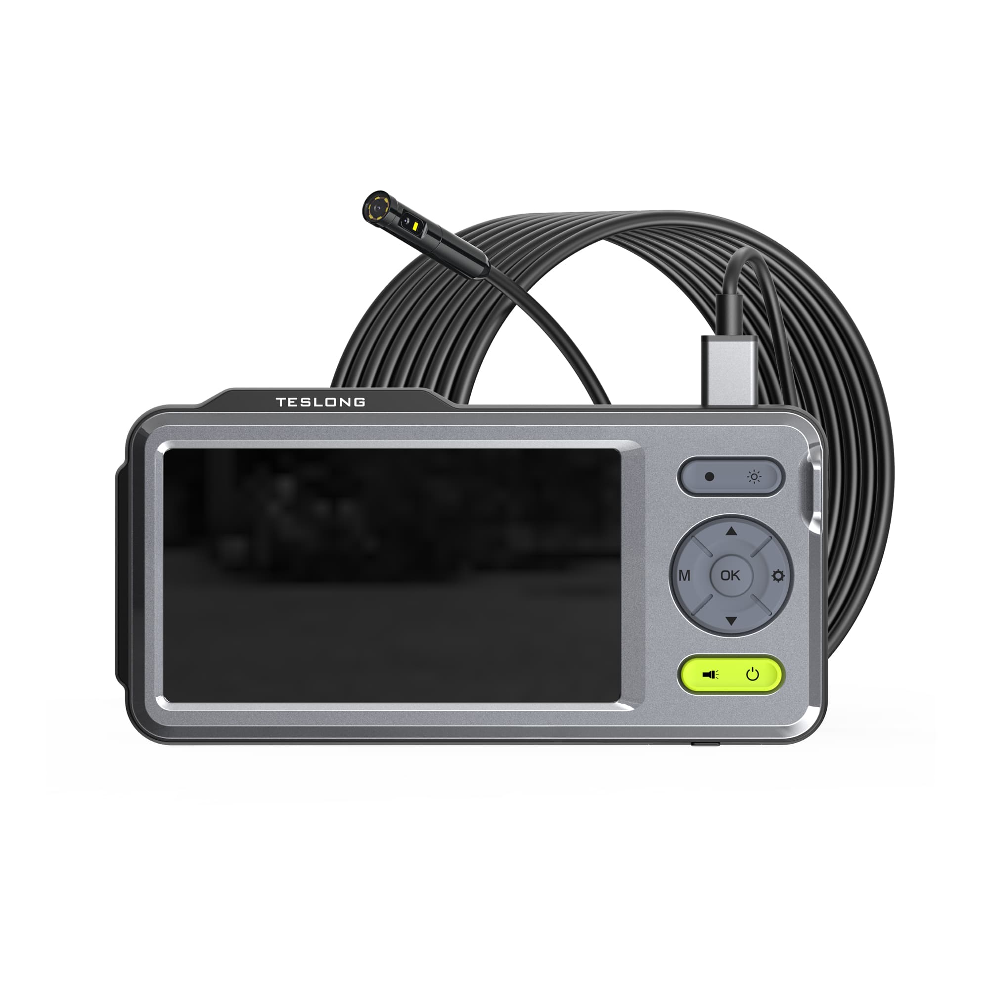 "Teslong - NTS500B - 5mm (0.19"") Dual Lens Inspection Camera 5ft (1.5M) w/ 5inch Screen - Black / Metallic Grey / Lime Green" price history on PriceWatchPro