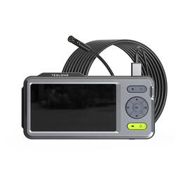 Teslong - NTS500B - 5mm (0.19") Dual Lens Inspection Camera 5ft (1.5M) w/ 5inch Screen - Black / Metallic Grey / Lime Green