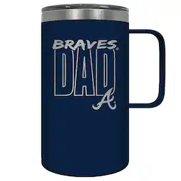 Great American Products - Atlanta Braves Dad 18oz. Hustle Travel Mug - Multicolor