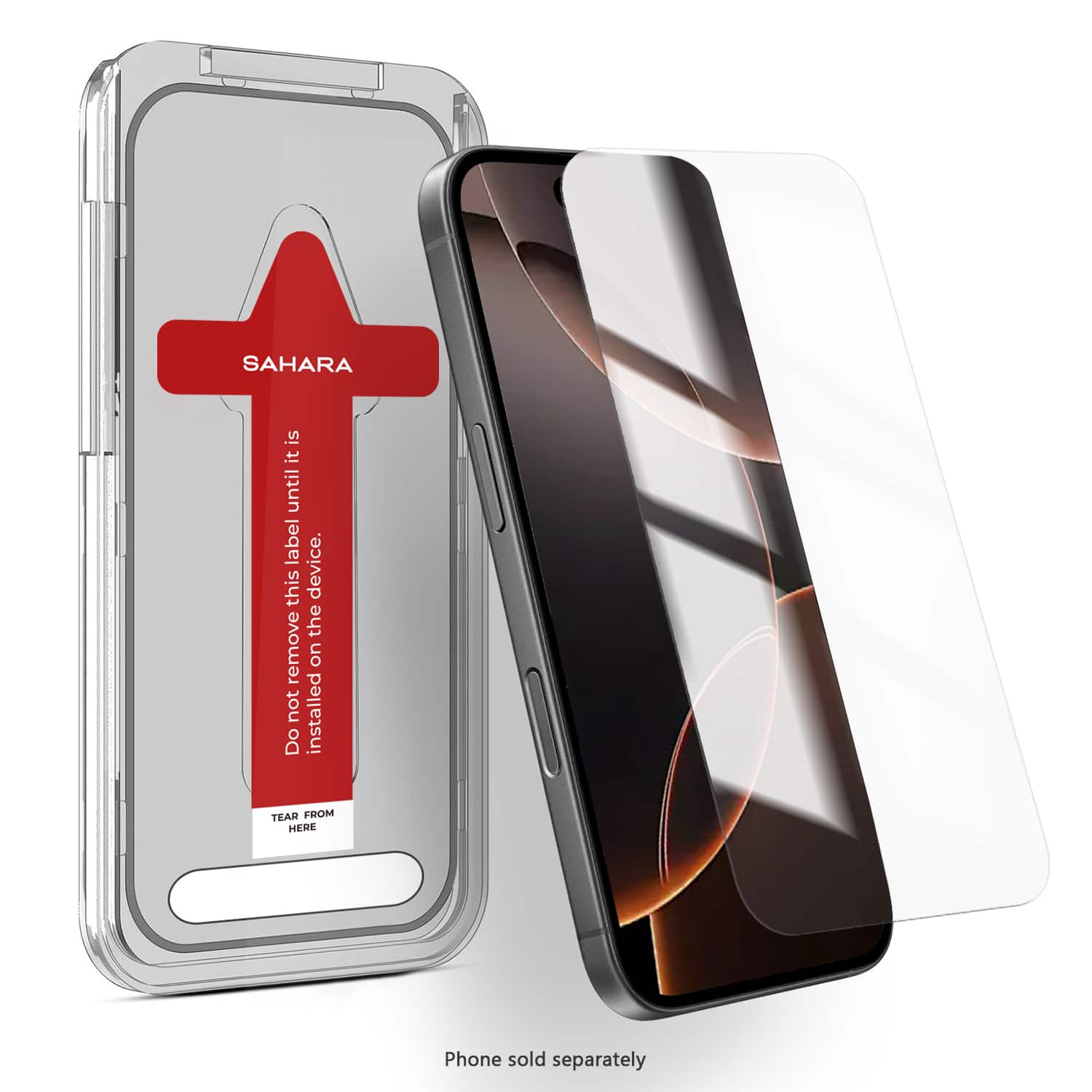 SaharaCase - Apple iPhone 17 Pro Tempered Glass Screen Protector | Easy Apply Alignment Tool | Premium Hardness - Clear