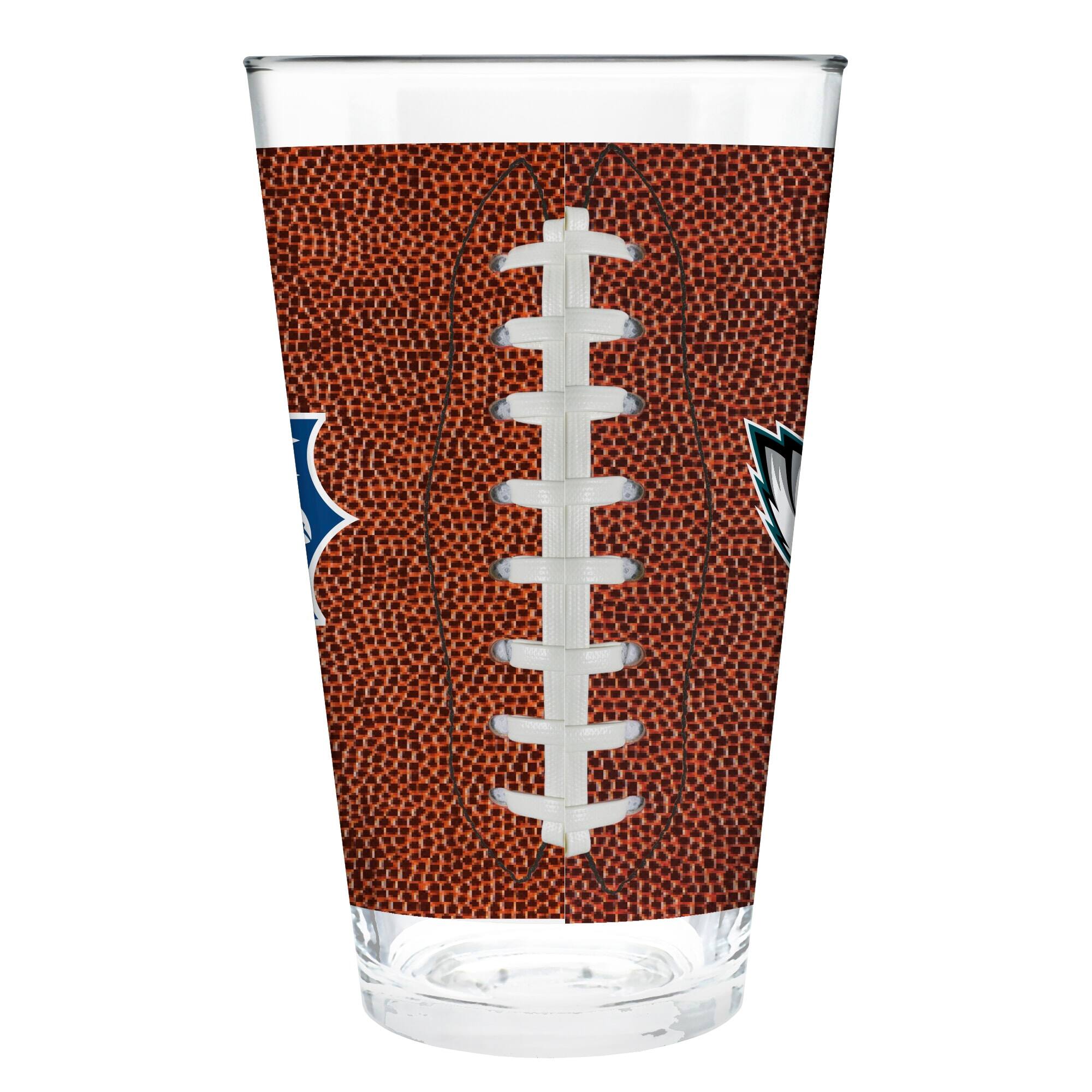 Alt View 2. Great American Products - Philadelphia Eagles 16oz. Game Ball Pint Glass - Brown.