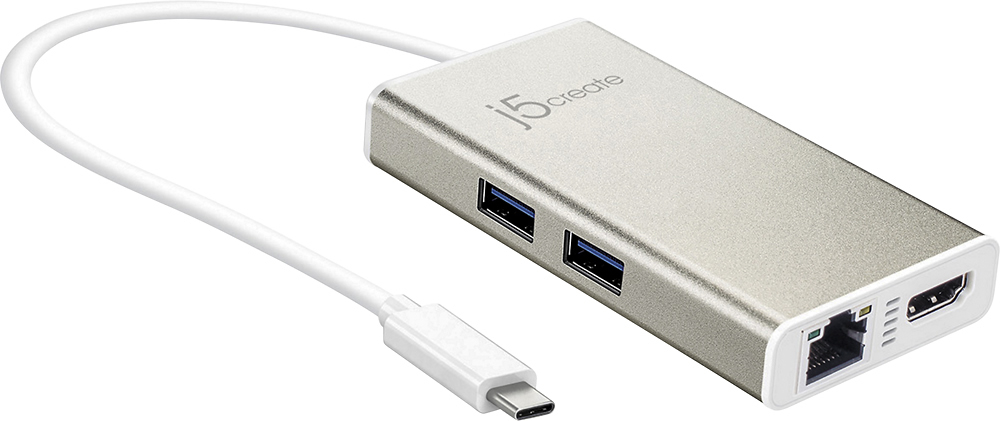 j5create USB-C HDMI/Ethernet/USB 3.1 HUB/PD 3.0 Metallic - Best Buy