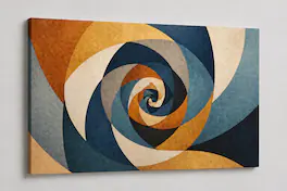 FC Design - Large Canvas 24x36" Abstract Spiral Geometric Modern Pattern Art Painting Home Wall Décor - MultiColor