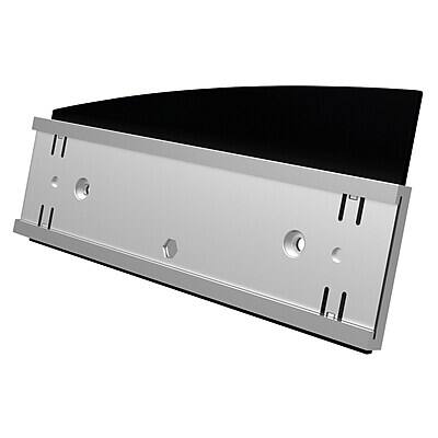 Front. Deflecto - Superior Image Horizontal Nameplate Holder, Desktop/Wall Plastic - Silver/Black.