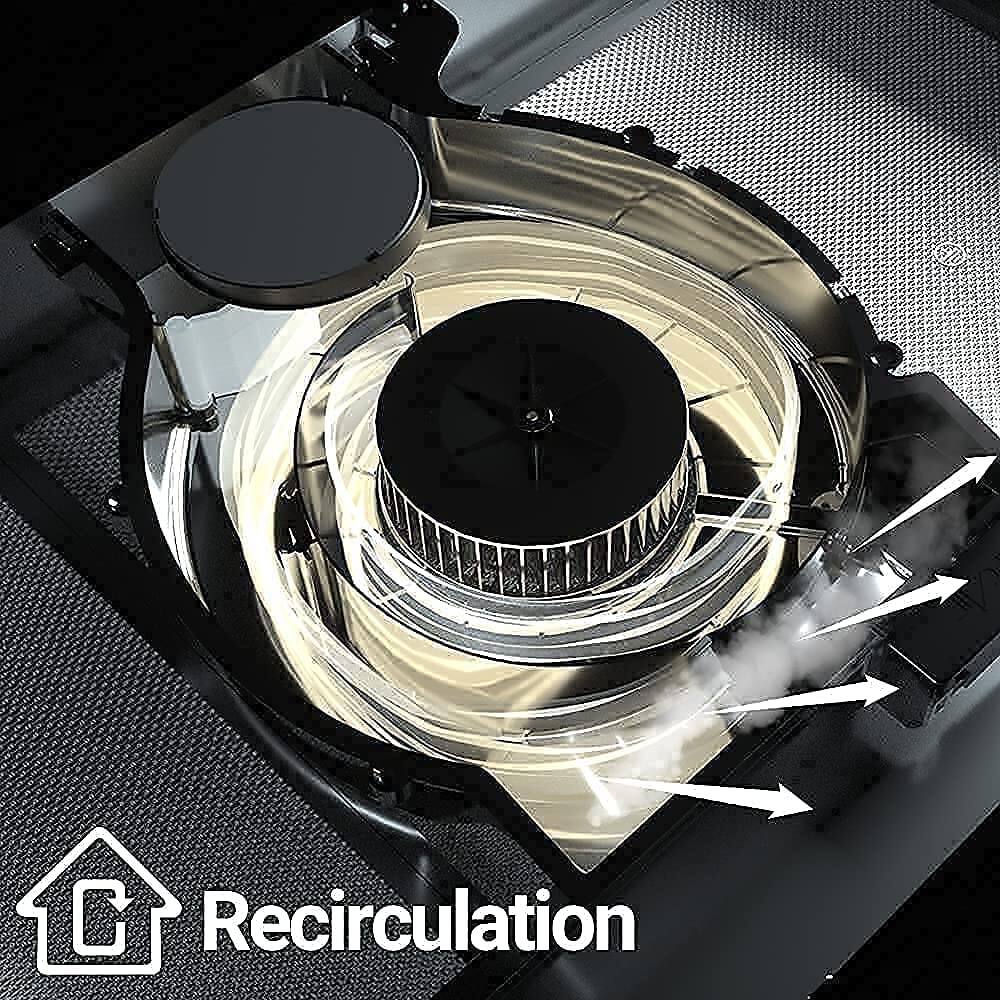 Left. Jeremy Cass - 30 in. Convertible Under Cabinet Range Hood with 3-Speed Exhaust Fan - Black.