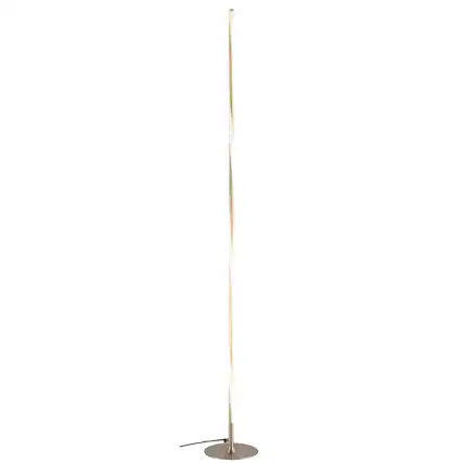 Front. Jonathan Y - Pilar 63.75" LED Integrated Floor Lamp, Gold - Gold.