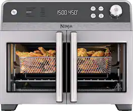 Ninja - French Door Premier Air Fryer, Convection Oven, Toaster - Stainless Steel