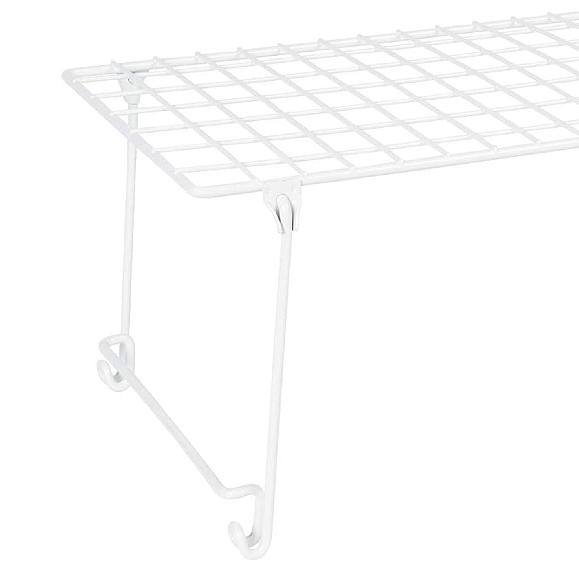 Alt View 1. ClosetMaid - ClosetMaid Stack & Hang 21.5x10.75x7.87'' Stainless Steel Wire Shelf Unit, White - White.