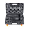 VEVOR - 1/2" Drive Impact Socket Set,33 Piece Socket Set SAE 3/8"-1" and Metric 10-24mm,6 Point Cr-V Alloy Steel for Auto Repair - Black