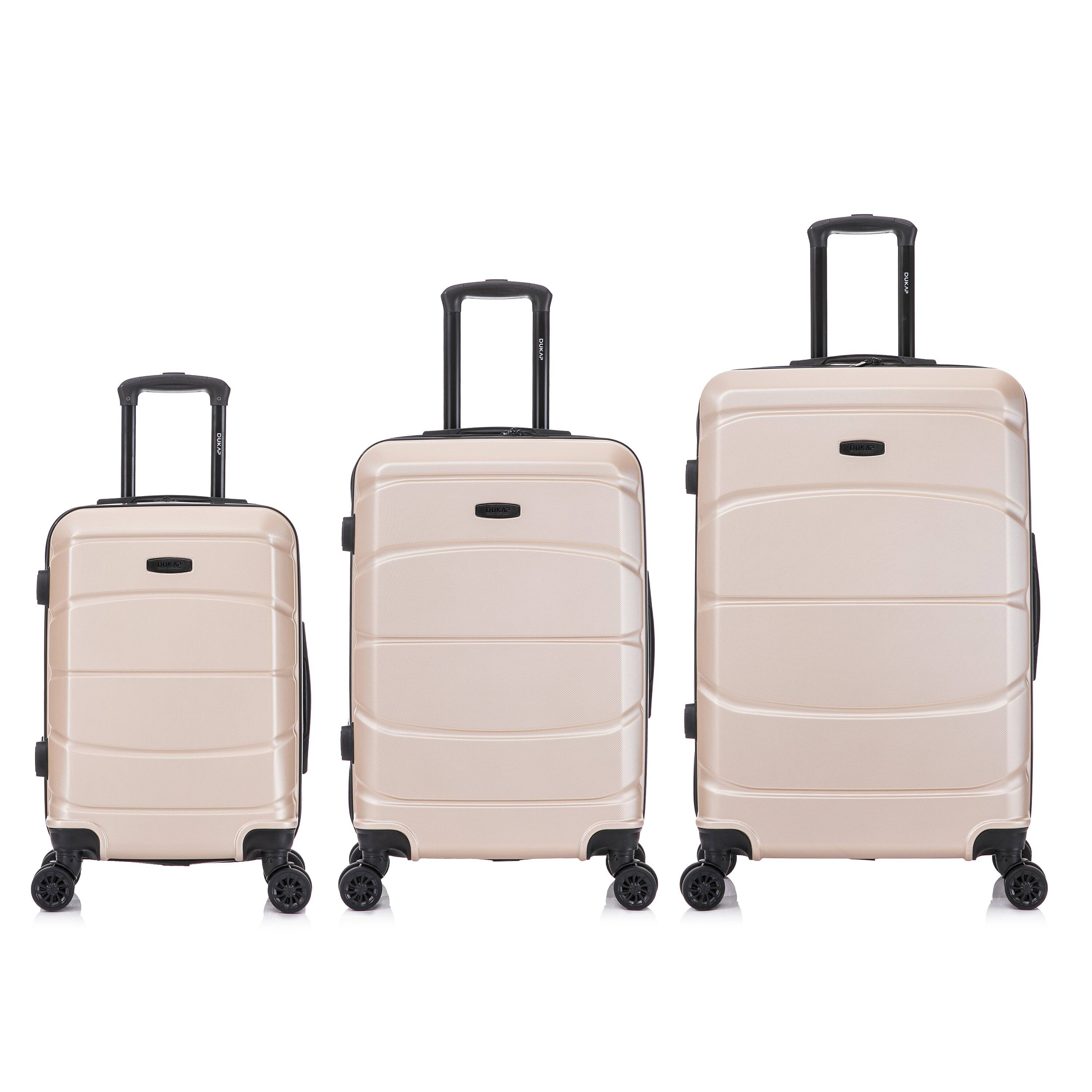 Alt View 4. DUKAP - Sense Lightweight Hardside Spinner 3 Piece Luggage Set  20"/24"/28" - CHAMPAGNE.