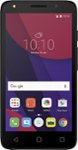 Front Zoom. Alcatel - PIXI 4 (5) 4G with 16GB Memory Cell Phone (Unlocked) - Black.