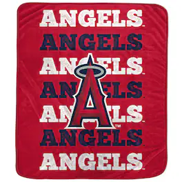 Pegasus - Los Angeles Angels 60'' x 70'' Logo Wordmark Plush Blanket - Multicolor