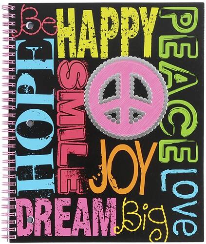 Front Standard. Studio C - Peace 1-Subject Notebook.