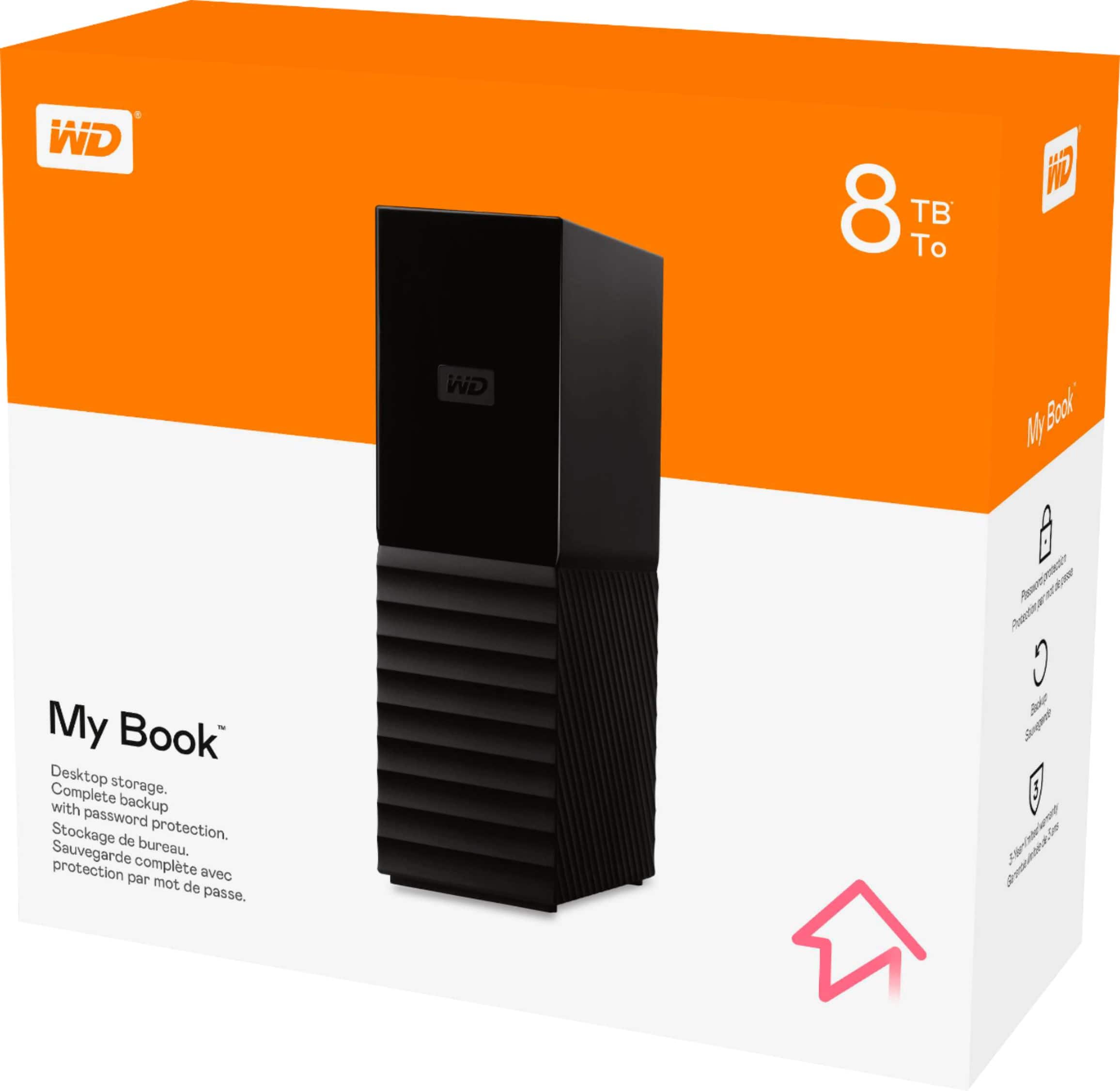 Alt View 14. WD - My Book 8TB External USB 3.0 Hard Drive - Black.
