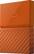 Left. WD - My Passport 3TB External USB 3.0 Portable Hard Drive - Orange.