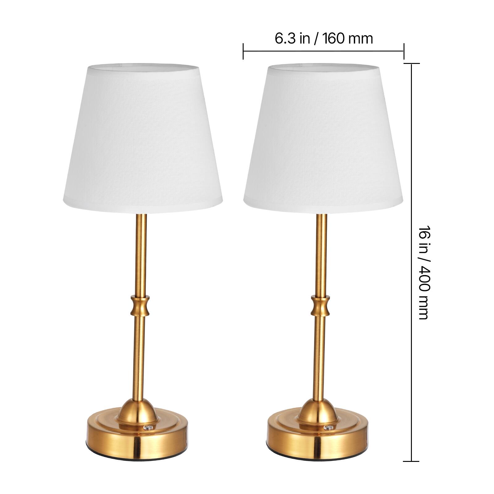 6.3 in / 160 mm  
16 in / 400 mm