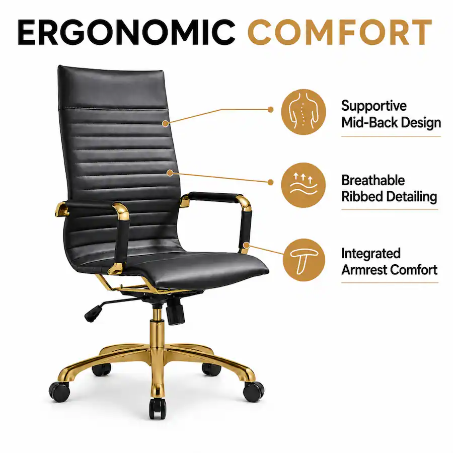 Combining Using A Ten Frame LeisureMod Harris Set of 2 Ergonomic High Back Leather Upholstered ...
