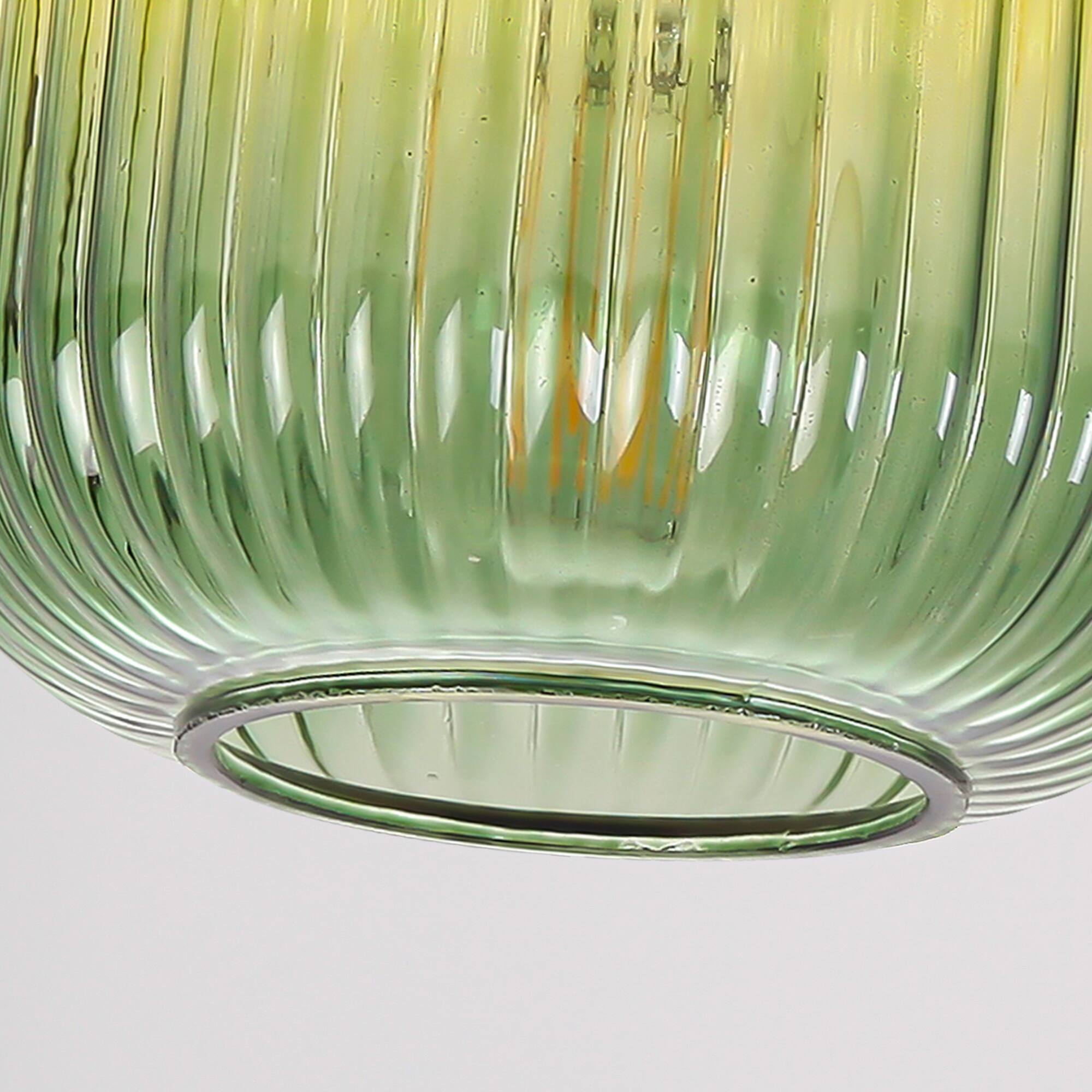 Alt View 7. Parrot Uncle - 6" W Vintage 1-light Green Glass Pendant Light - Gold.