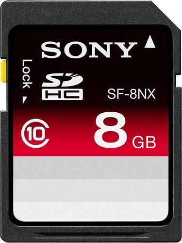 Front Standard. Sony - 8GB Secure Digital High Capacity (SDHC) Class 10 Memory Card.