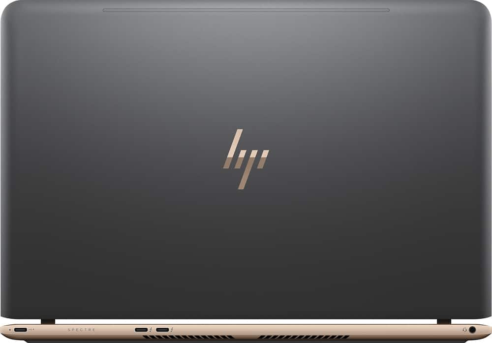 Alt View 3. HP - Spectre 13.3" Laptop - Intel Core i7 - 8GB Memory - 256GB Solid State Drive - Dark ash silver, Luxe copper accent.
