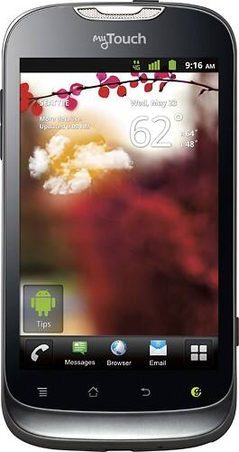 Front Standard. T-Mobile - myTouch 4G Mobile Phone - Black (T-Mobile).