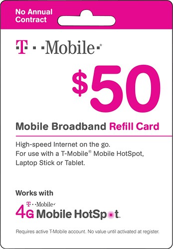  T-Mobile - $50 Mobile Broadband Pass