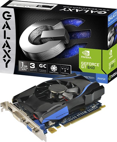  Galaxy - GeForce GT 640 Graphic Card - 1 GPUs - 950 MHz Core - 1 GB DDR3 SDRAM - PCI-Express 3.0 x16
