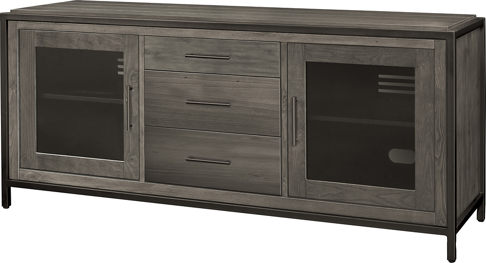 Left View: Bell'O - TV Stand for Most TVs Up to 70" - Waxy Weathered
