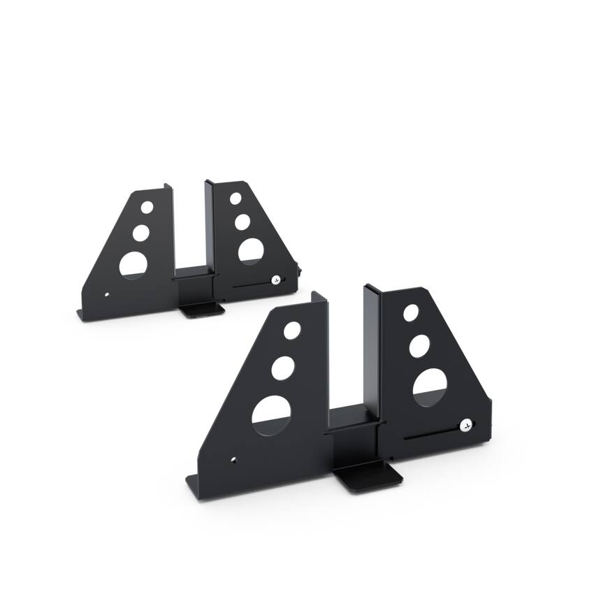 Alt View 1. RackSolutions - RackSolutions Universal Adjustable Rack To Tower Stand (1U-2U) - Black.