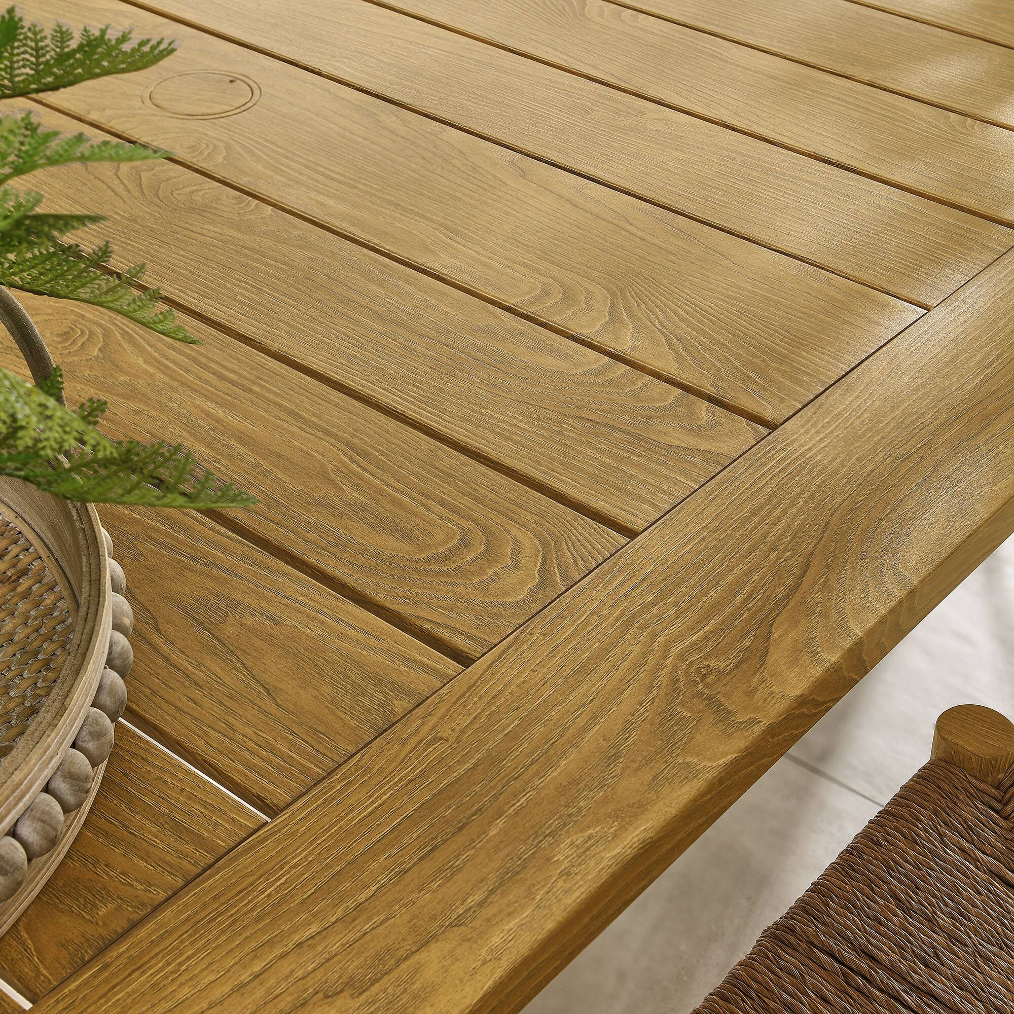 Alt View 1. Modway - Parkland 76" Outdoor Patio Aluminum Dining Table by Modway - Natural.
