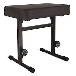 5 CORE - Keyboard Bench 3" Padded Cushioned Piano Stool Height Adjustable Guitar Seat Folding Portable - Black